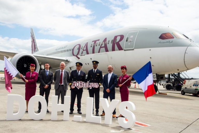 Qatar Airways La Compagnie A Rienne Inaugure Sa Ligne Lyon Doha