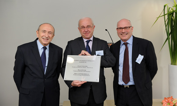 39. Gérard Collomb, sénateur maire de Lyon, Bruno Keller (ANF Immobilier) et Didier Caudard-Breille (DCB International)