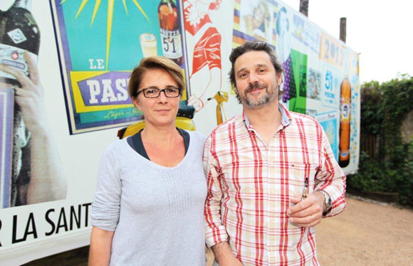 9. Philippe (Sennheiser) et Christine Risler (CapoVerde TBR) devant sa fresque