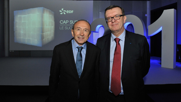 1. Gérard Collomb, sénateur maire de Lyon et François Corteel (EDF)