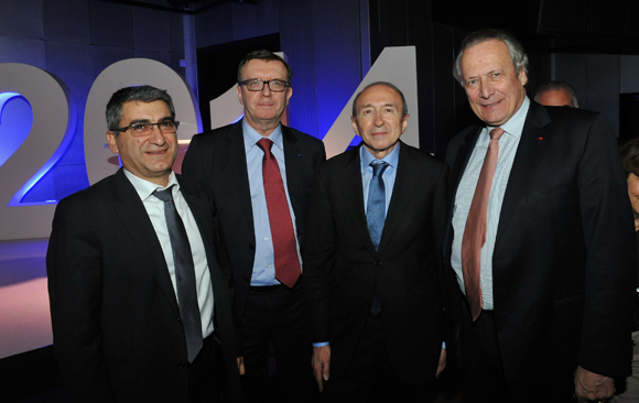 3. Christian Missirian, François Corteel (EDF), Gérard Collomb, sénateur maire de Lyon et Bernard Tomasini (EDF)