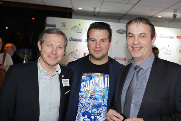 3. Didier Thévenet, président de l’office du tourisme de La Clusaz, Damien Huillard (Orangina Schweppes) et Alain Potiron, directeur régional Pernod 