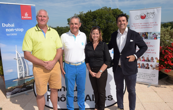 24. Glen Somerville (Lindengolf), Bernard Gilles (MCL), Sandrine Petit (Satellite Multimédia) et Pierfrancesco Carino (Emirates)