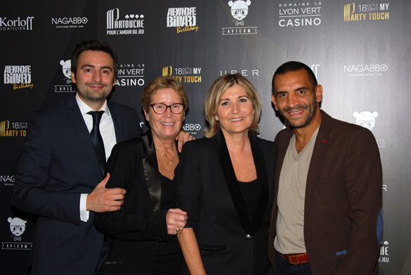 1. Charles Le Roy (Casino Le Lyon Vert), Geneviève Blanchard, Chantal Partouche et Kader Marouf