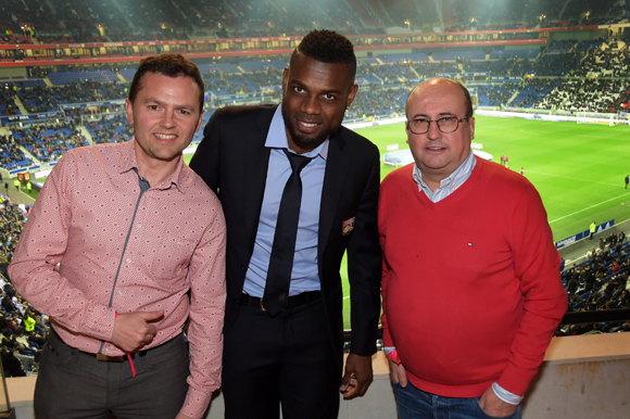 27. Lionel Perrin (HBP), Henri Bedimo (OL) et Loïc Raguin (Loradis)