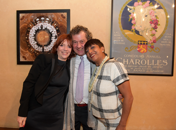 63. Sandrine Frih, vice-présidente du Grand Lyon, le soyeux André-Claude Canova et Djamila Calla (C Com’ Calla)