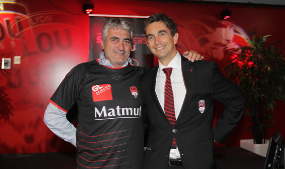 21. Michel Chenevat (Eiffage) et Yann Roubert, président du LOU Rugby 