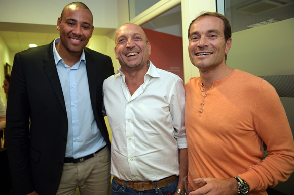 3. Gaëtan Muller, président de l’ASVEL, Jérôme Emsallem (Anabases) et Serge Gradante (Ckleen)