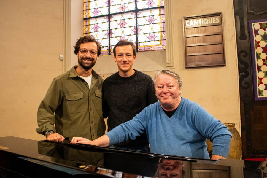 A l’origine du projet "La voix des Choristes", on retrouve Dimitri Dombes et François Lacroix, anciens choristes. De gauche à droite : Dimitri Dombes, François Lacroix et Nicolas Porte.